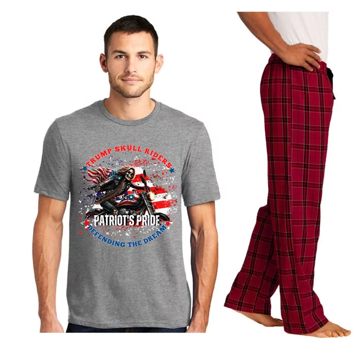 Trump Skull Riders PatriotS Pride Defending The Dream Pajama Set