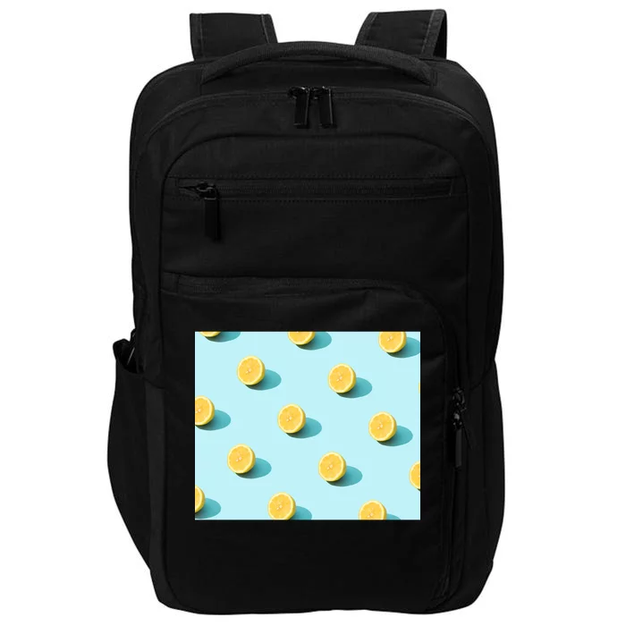 Trendy Sunlight Summer Pattern Lemons Impact Tech Backpack