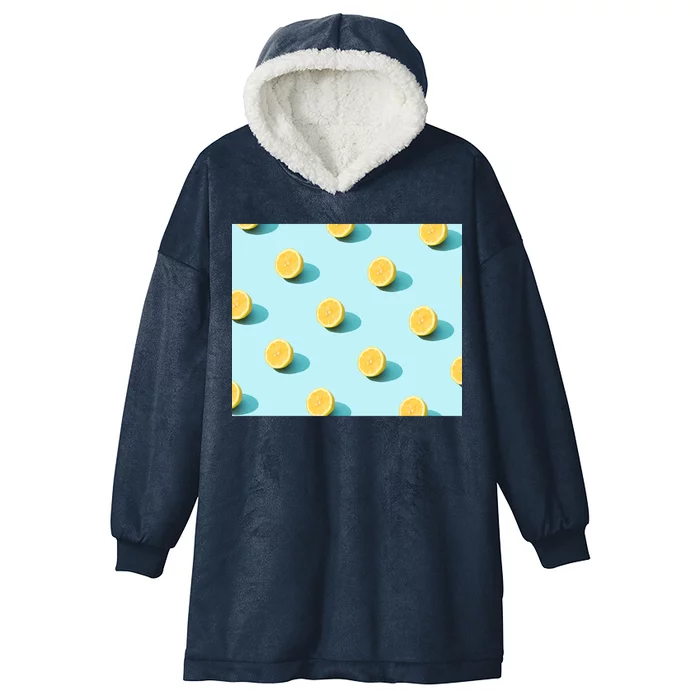 Trendy Sunlight Summer Pattern Lemons Hooded Wearable Blanket