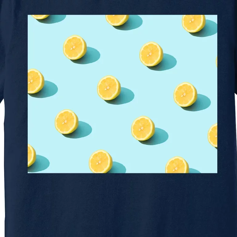 Trendy Sunlight Summer Pattern Lemons Premium T-Shirt