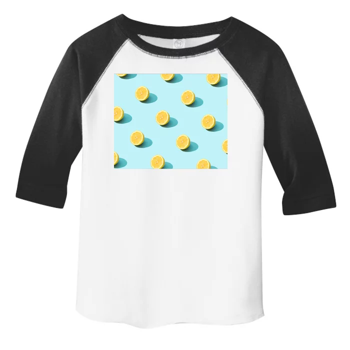 Trendy Sunlight Summer Pattern Lemons Toddler Fine Jersey T-Shirt