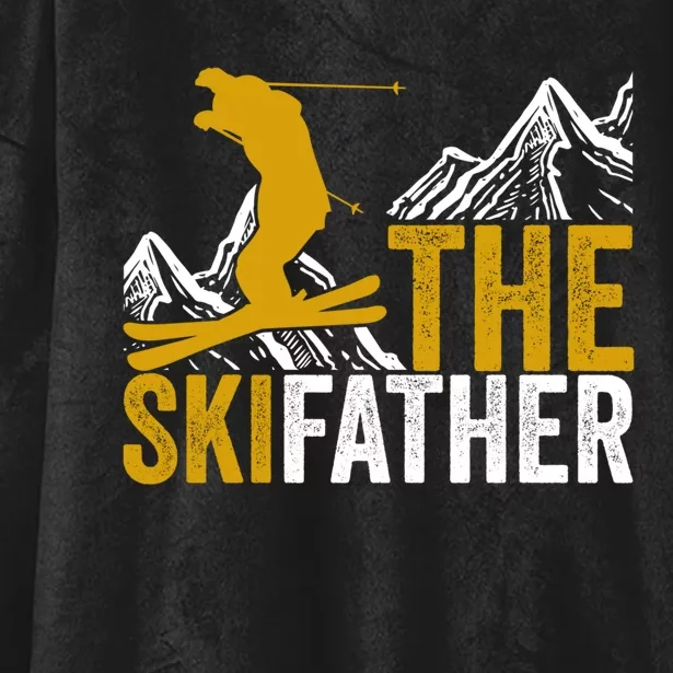 The Skifather Skiing Lover Gift For Skier Hooded Wearable Blanket