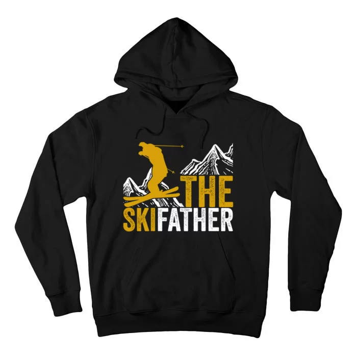 The Skifather Skiing Lover Gift For Skier Tall Hoodie