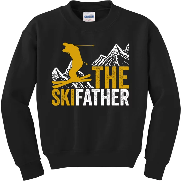 The Skifather Skiing Lover Gift For Skier Kids Sweatshirt