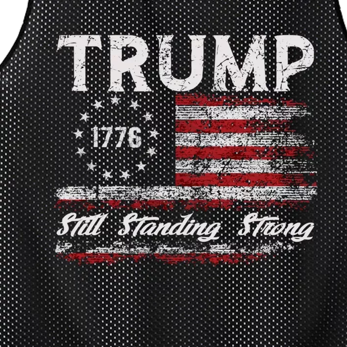 Trump Still Standing Strong President Donald Trump 2024 Mesh Reversible Basketball Jersey Tank