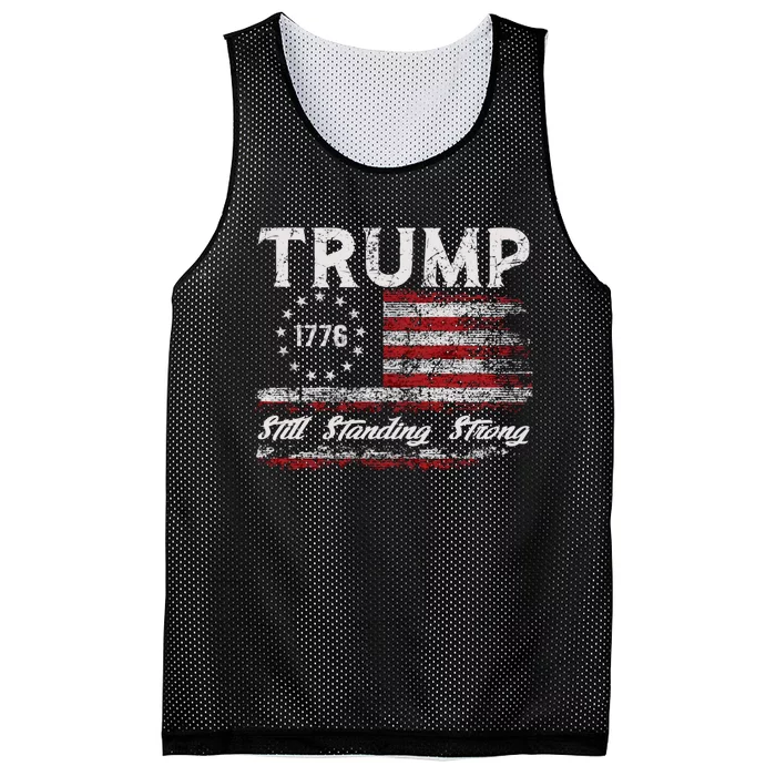 Trump Still Standing Strong President Donald Trump 2024 Mesh Reversible Basketball Jersey Tank