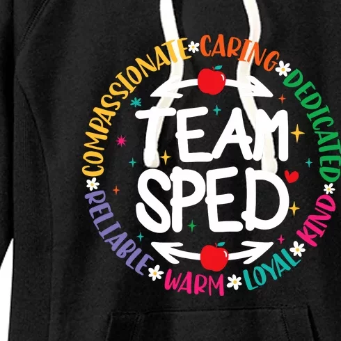 Team Sped Special Teacher Specialist School Caretaker Staff Women's Fleece Hoodie