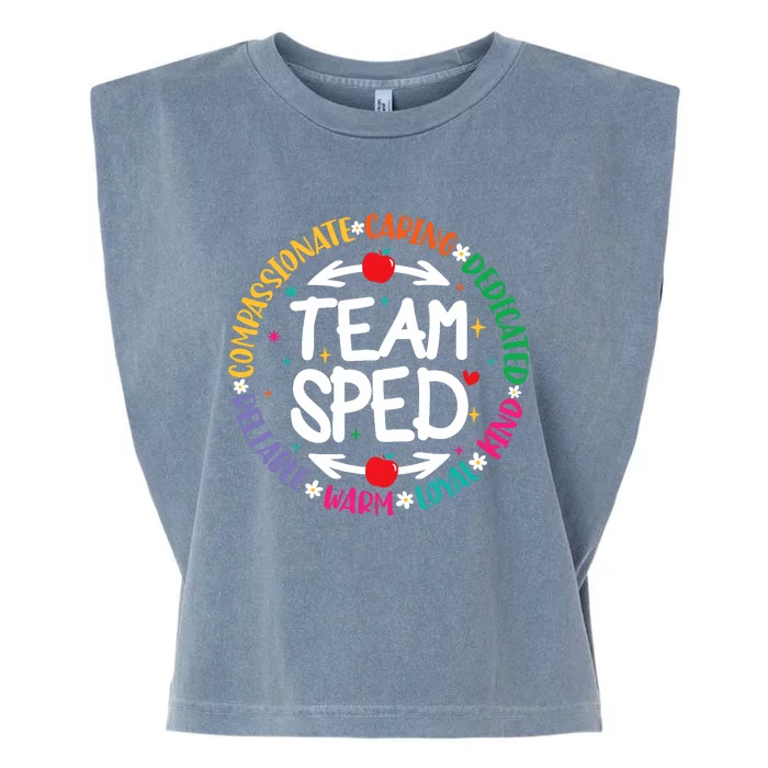 Team Sped Special Teacher Specialist School Caretaker Staff Garment-Dyed Women's Muscle Tee