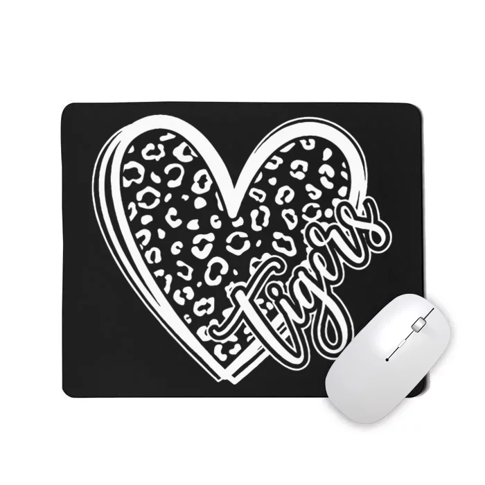 Tigers School Sports Fan Team Spirit Mascot Cute Heart Gift Mousepad