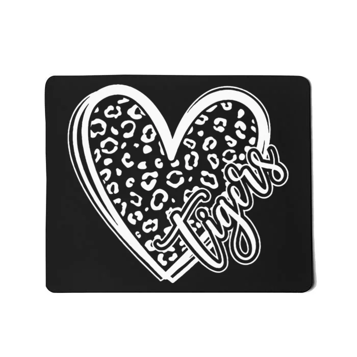 Tigers School Sports Fan Team Spirit Mascot Cute Heart Gift Mousepad