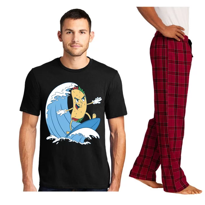 Taco Surfer Surfing Funny Pajama Set