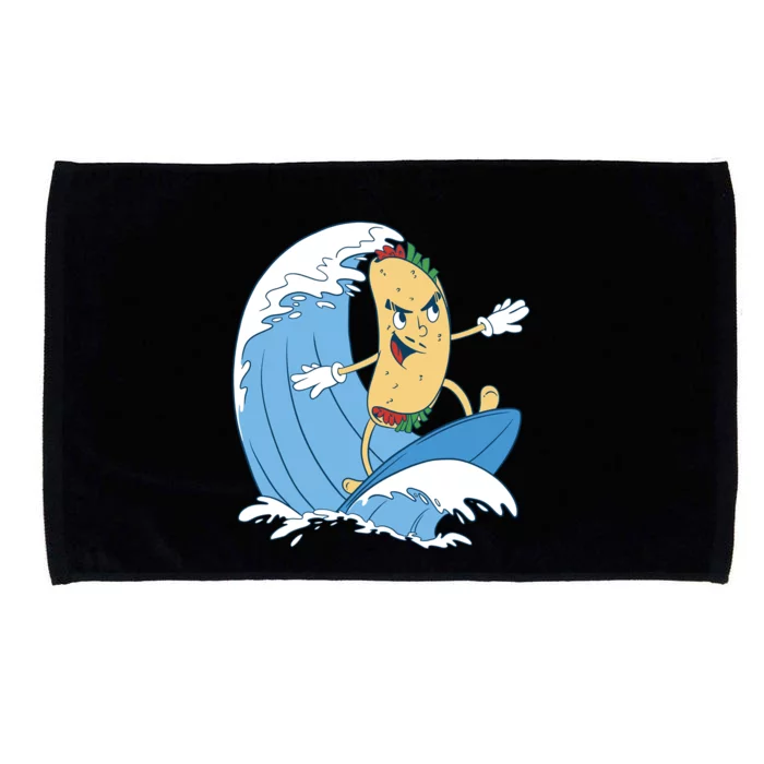 Taco Surfer Surfing Funny Microfiber Hand Towel