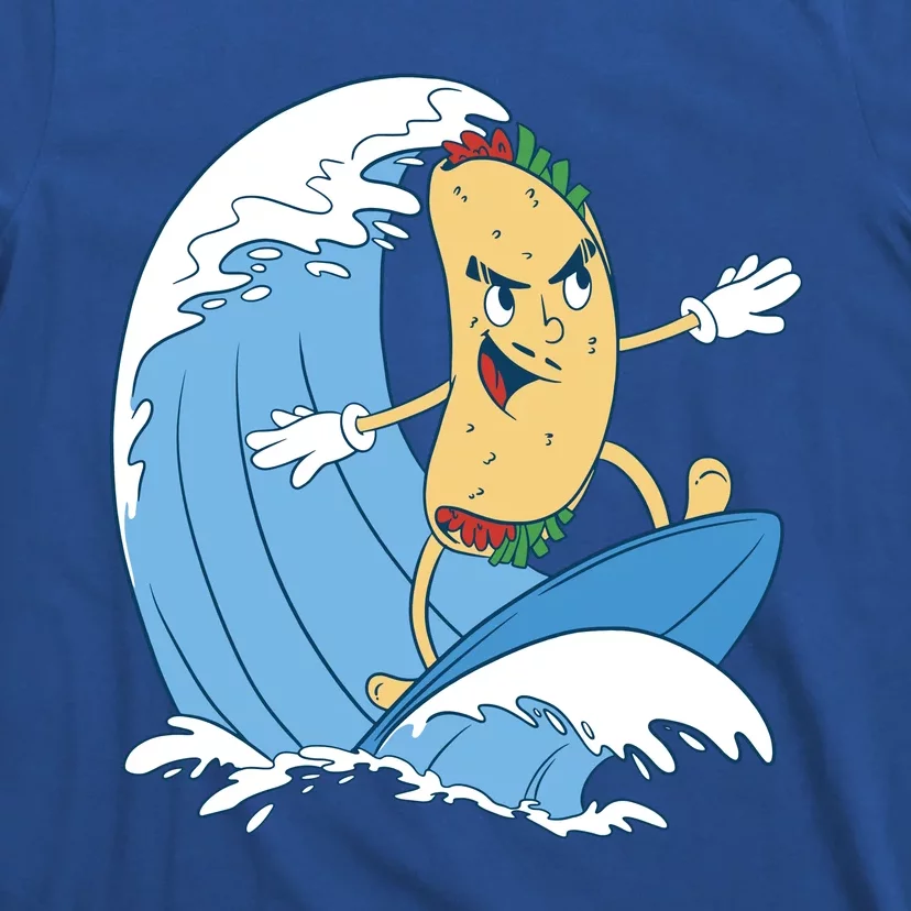 Taco Surfer Surfing Funny T-Shirt