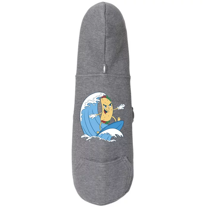 Taco Surfer Surfing Funny Doggie 3-End Fleece Hoodie