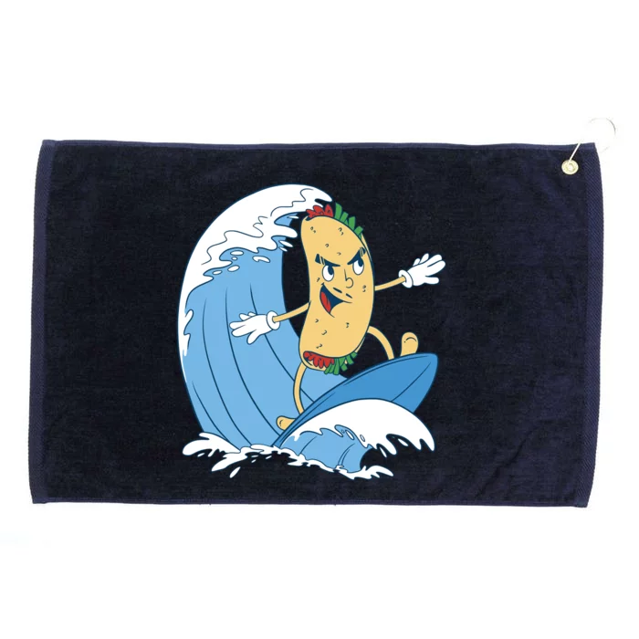 Taco Surfer Surfing Funny Grommeted Golf Towel