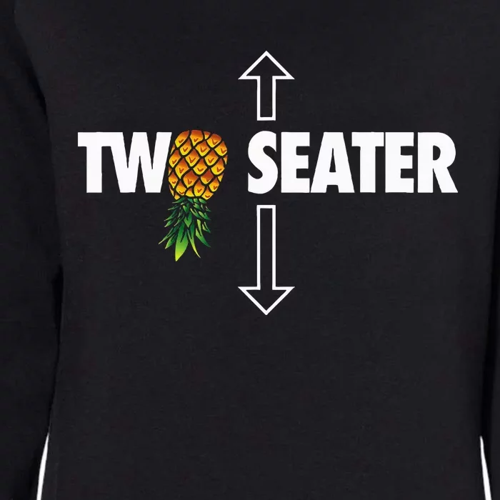 Two Seater Swinger Funny Upside Down Pineapple Swinger Womens California Wash Sweatshirt