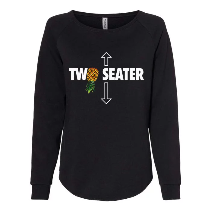 Two Seater Swinger Funny Upside Down Pineapple Swinger Womens California Wash Sweatshirt