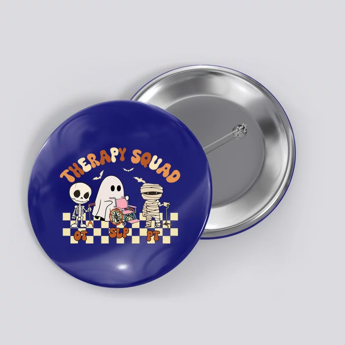 Therapy Squad SLP OT PT Groovy Halloween Speech Physical Button