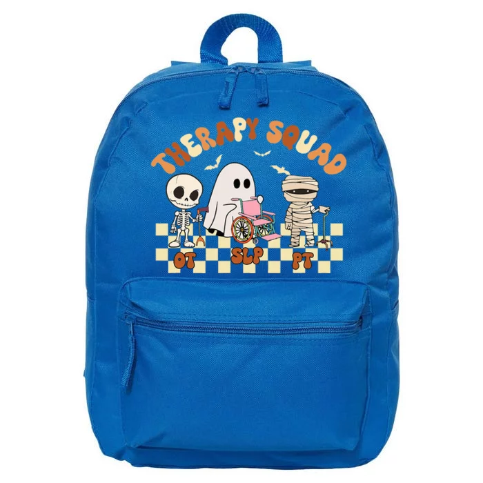 Therapy Squad SLP OT PT Groovy Halloween Speech Physical 16 in Basic Backpack