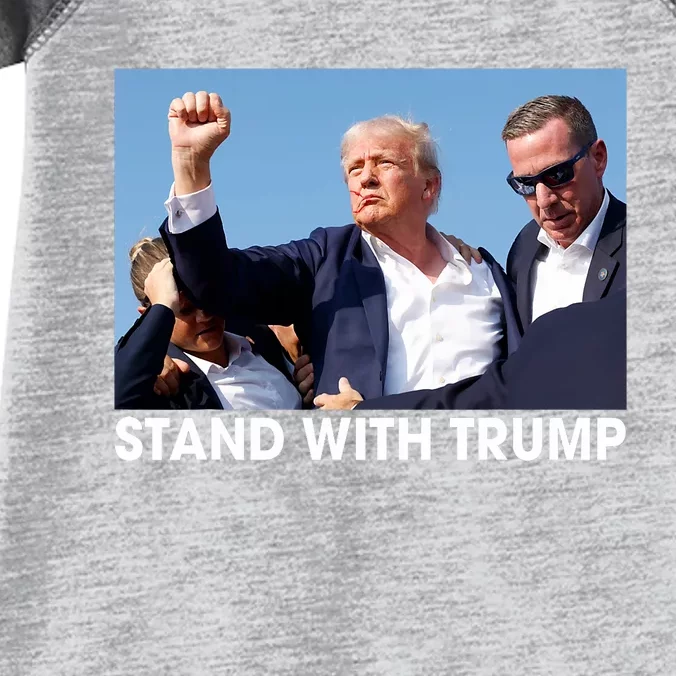 Trump Shot Stand With Donald Trump 2024 Election Infant Baby Jersey Bodysuit