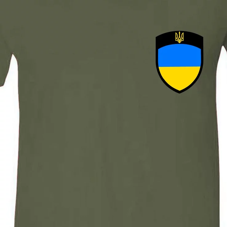 Tactical Shield Support 5 11 Ukraine Volodymyr Zelenskyy Trident Military V-Neck T-Shirt