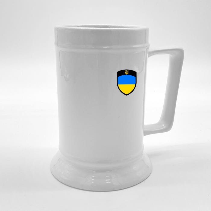 Tactical Shield Support 5 11 Ukraine Volodymyr Zelenskyy Trident Military Front & Back Beer Stein