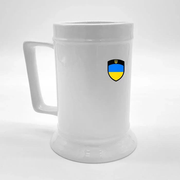 Tactical Shield Support 5 11 Ukraine Volodymyr Zelenskyy Trident Military Front & Back Beer Stein