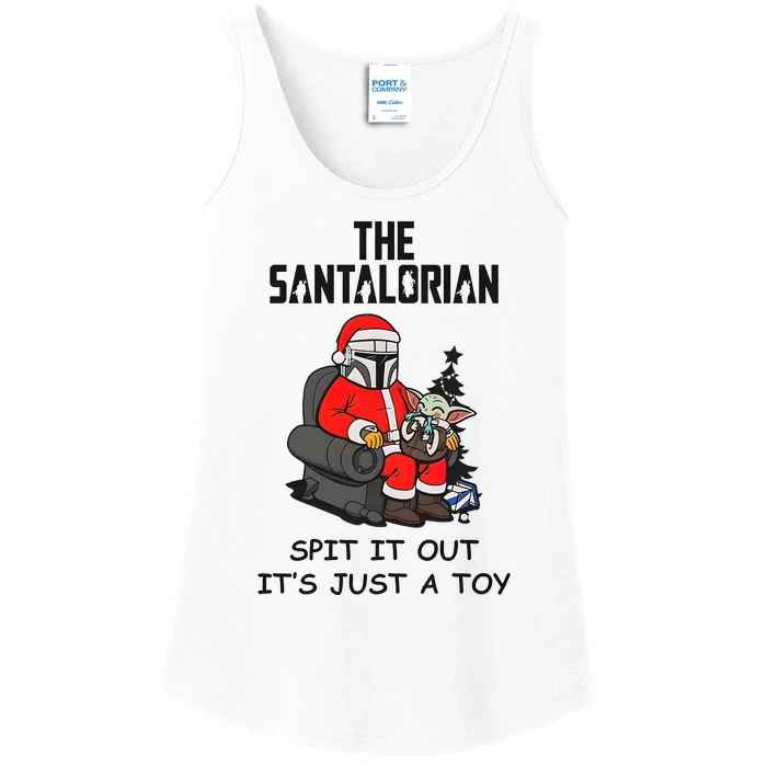 The Santalorian Spit It Out ItS Just A Toy Merry Christmas Ladies Essential Tank