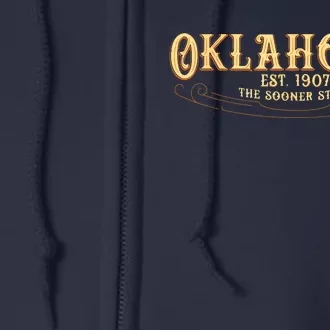 The Sooner State Oklahoma Full Zip Hoodie