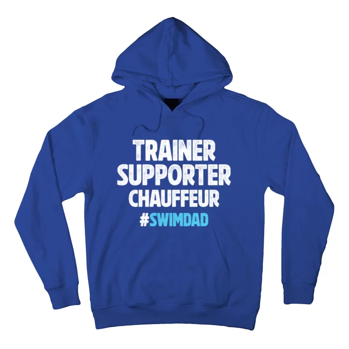 Trainer Supporter Swim Dad Of A Swimmer Father Swimming Dad Funny Gift Hoodie