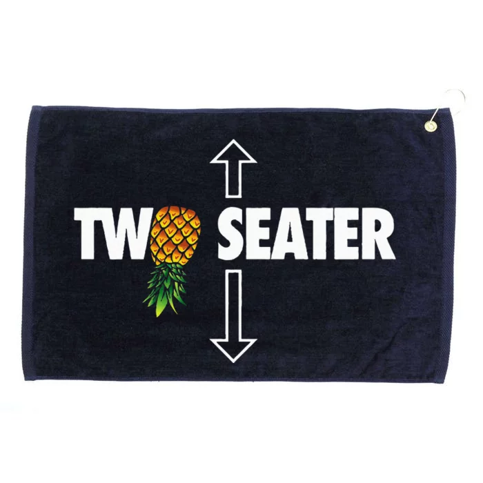 Two Seater Swinger Funny Upside Down Pineapple Swinger Grommeted Golf Towel