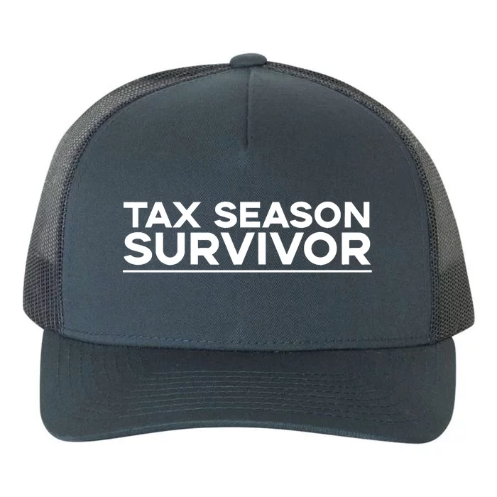 Tax Season Survivor, Funny Accountant Yupoong Adult 5-Panel Trucker Hat