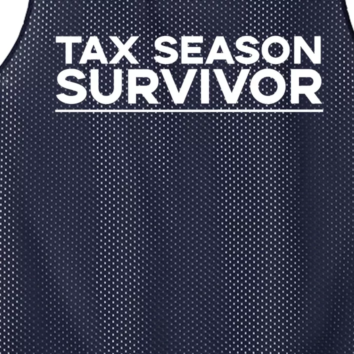 Tax Season Survivor, Funny Accountant Mesh Reversible Basketball Jersey Tank