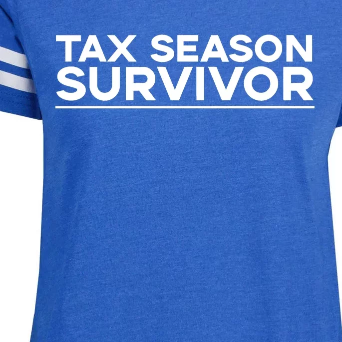 Tax Season Survivor, Funny Accountant Enza Ladies Jersey Football T-Shirt