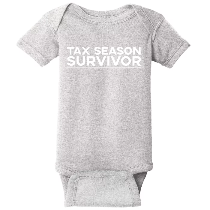 Tax Season Survivor, Funny Accountant Baby Bodysuit