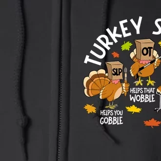 Turkey Squad Slp Ot Pt Therapy Team Fall Thanksgiving Full Zip Hoodie