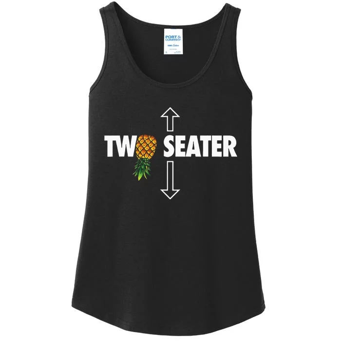 Two Seater Swinger Funny Upside Down Pineapple Swinger Ladies Essential Tank