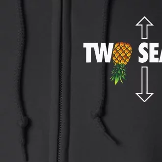 Two Seater Swinger Funny Upside Down Pineapple Swinger Full Zip Hoodie