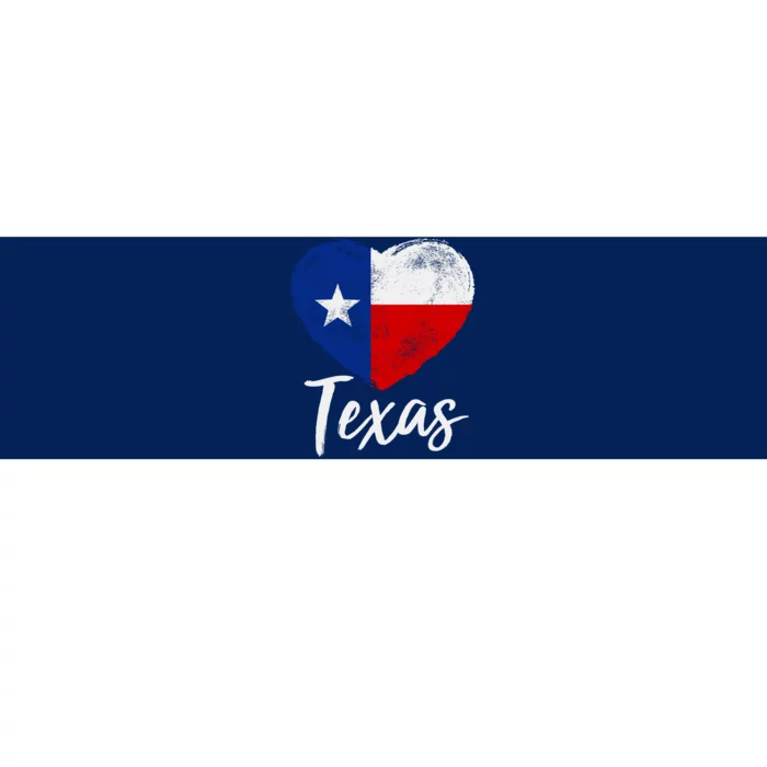 Texas Strong State Flag Heart Bumper Sticker