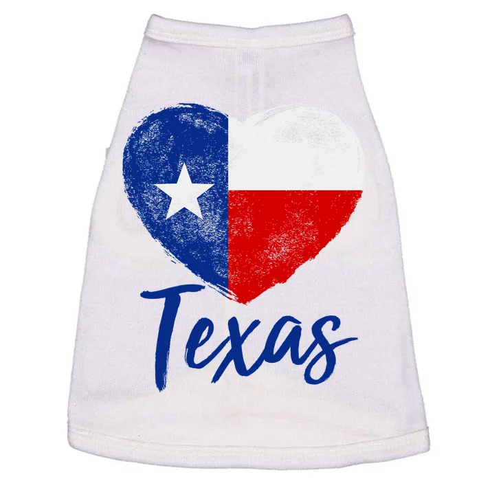 Texas Strong State Flag Heart Doggie Tank