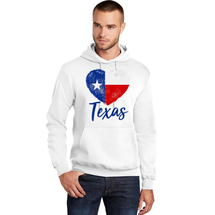 Texas Strong State Flag Heart Hoodie