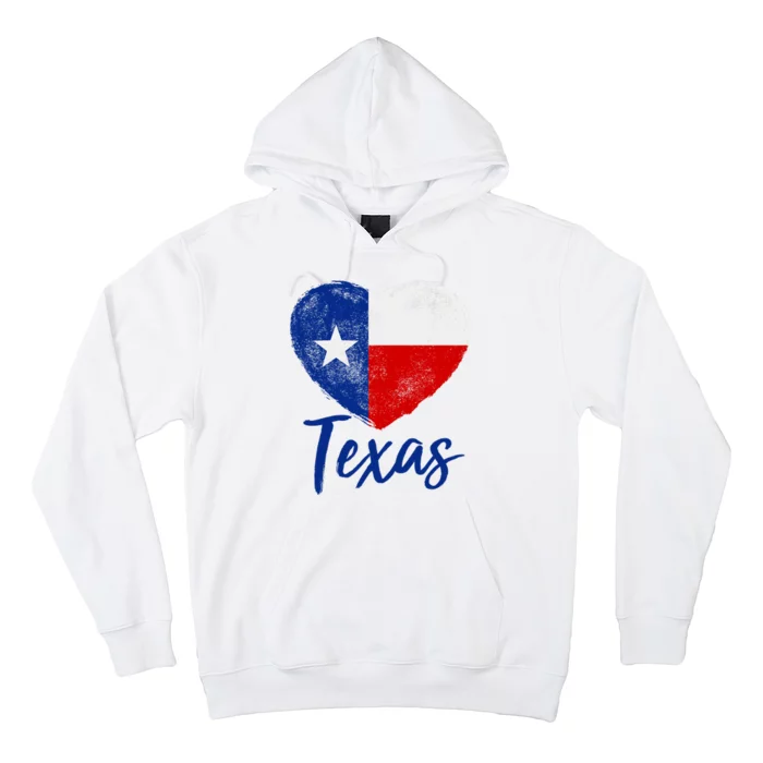 Texas Strong State Flag Heart Hoodie