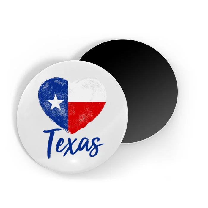 Texas Strong State Flag Heart Magnet