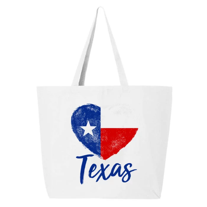 Texas Strong State Flag Heart 25L Jumbo Tote