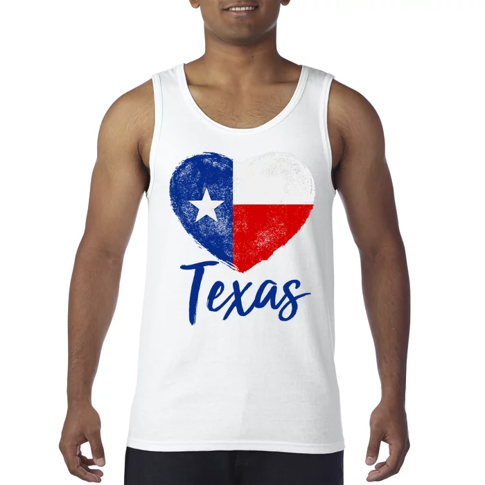 Texas Strong State Flag Heart Tank Top