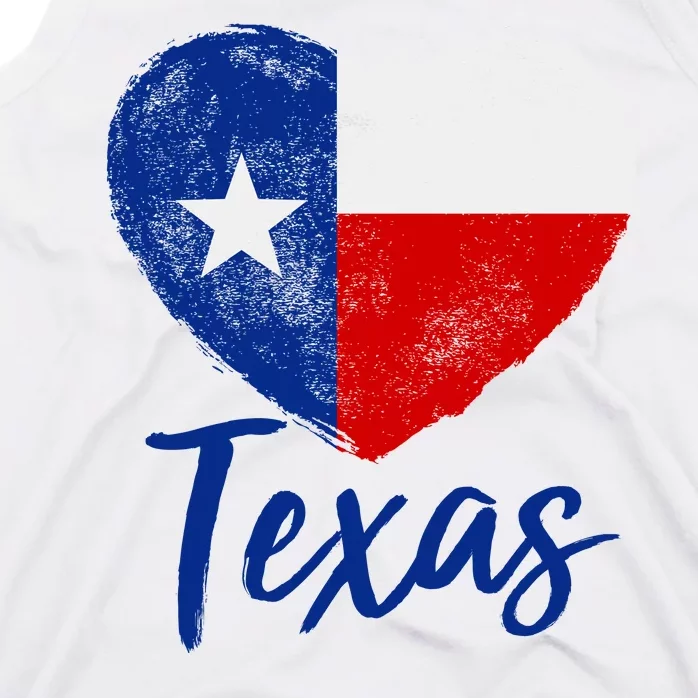 Texas Strong State Flag Heart Tank Top