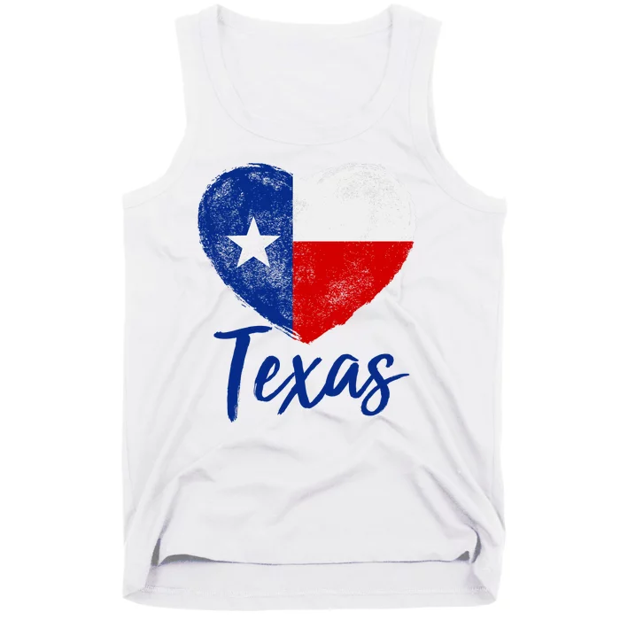 Texas Strong State Flag Heart Tank Top