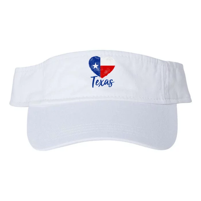 Texas Strong State Flag Heart Valucap Bio-Washed Visor