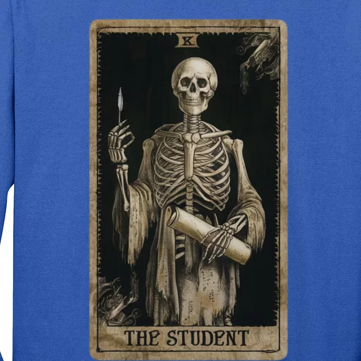 The Student Skeleton Tarot Card Cool Gift Long Sleeve Shirt