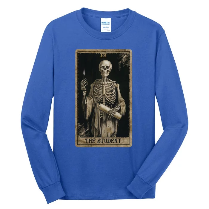 The Student Skeleton Tarot Card Cool Gift Tall Long Sleeve T-Shirt